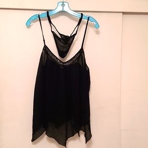 Fantasies Morgan Taylor Black Sheer Babydoll/Chemise & G-string